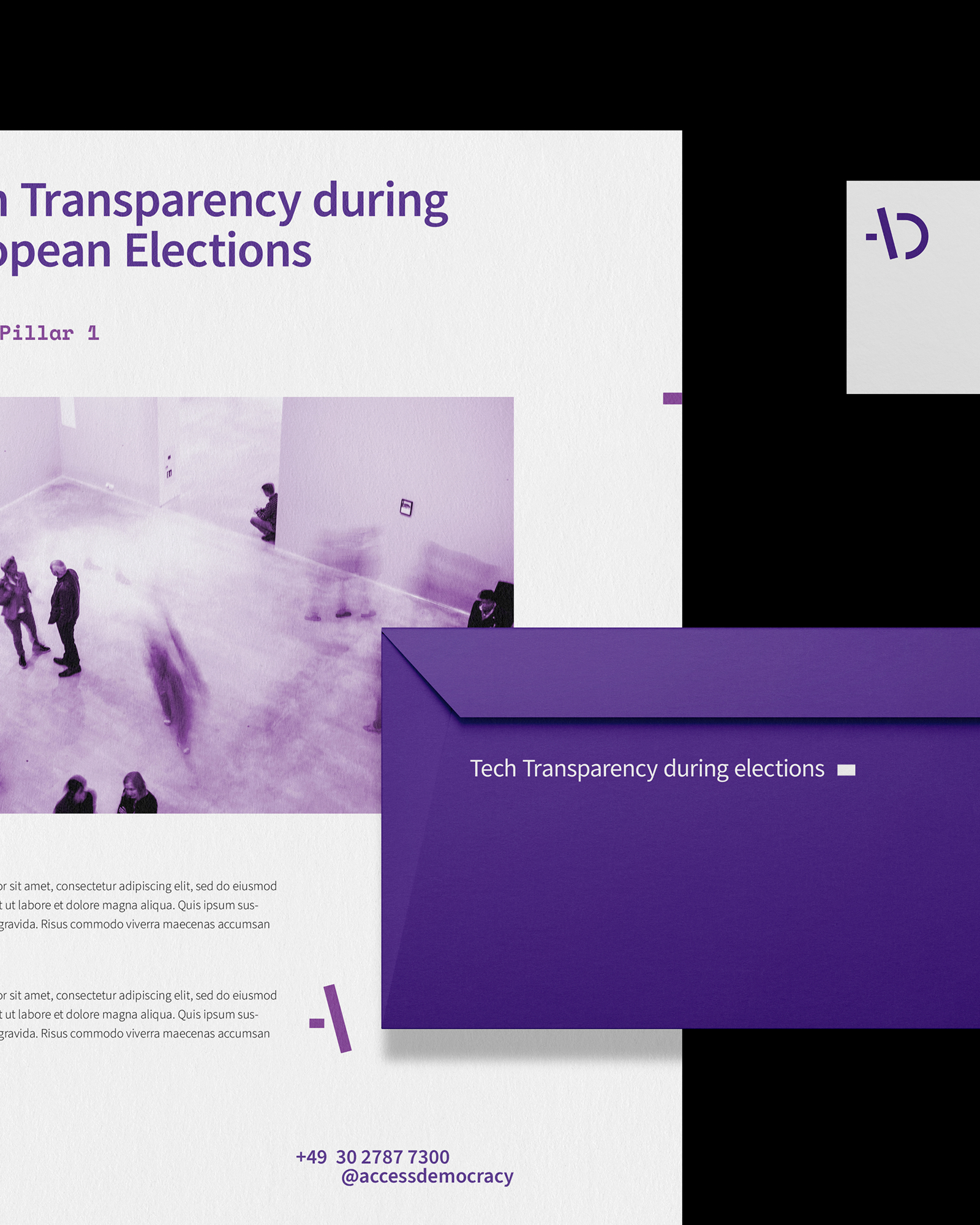 Access Democracy visual identity system