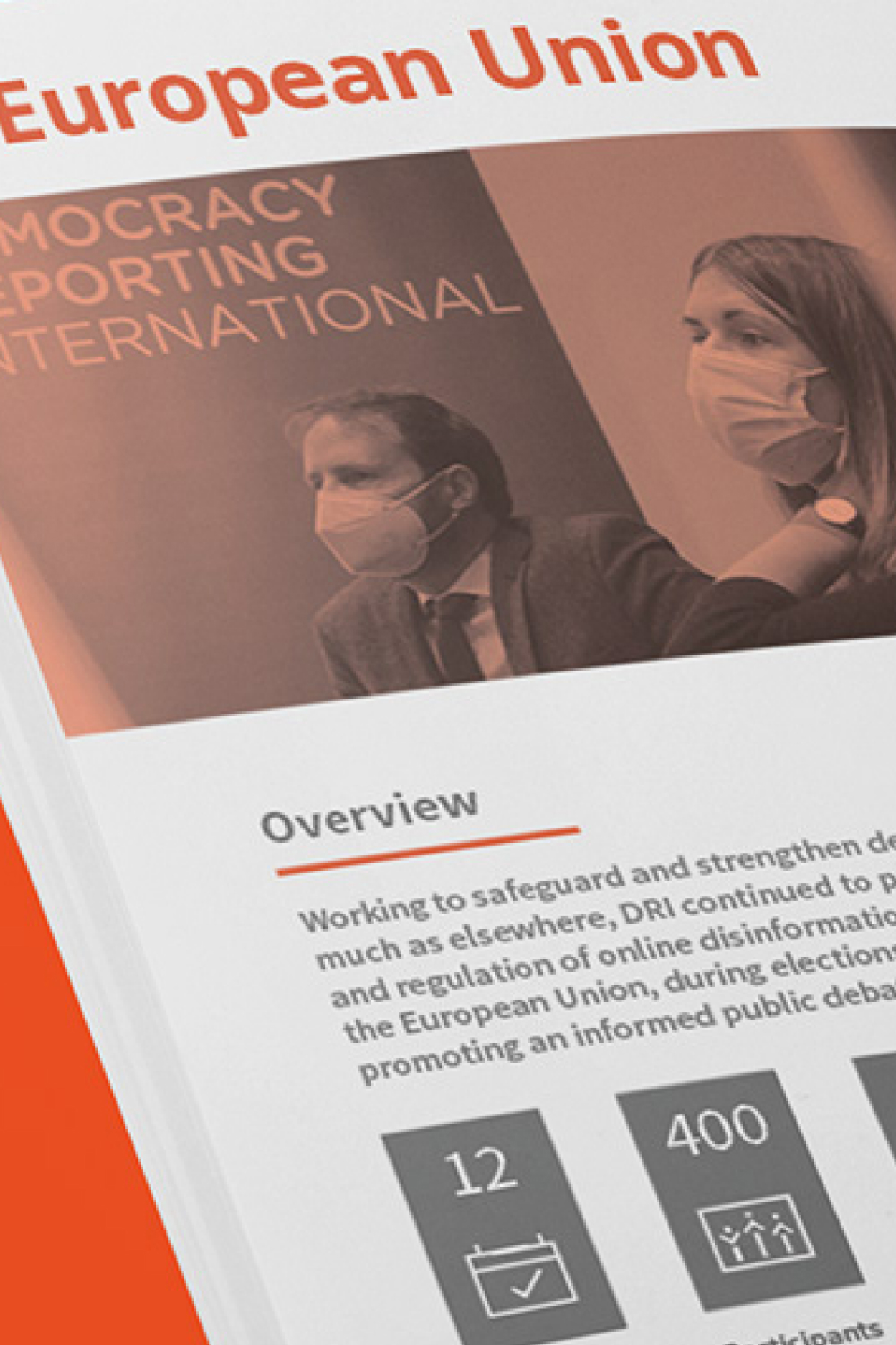 Democracy Reporting International visual identity system
